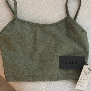 Olive Green Women's Top sports bra